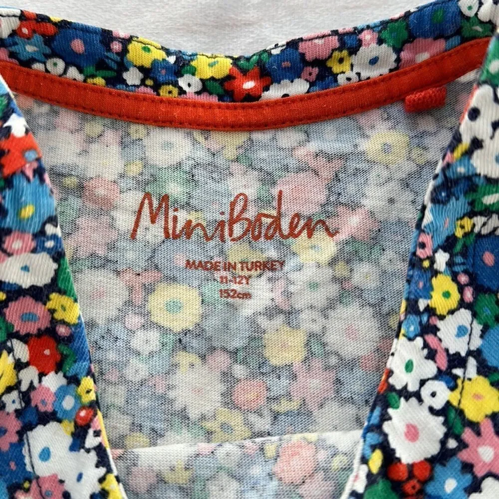 Mini Boden Elizabethan Blue Flowerpatch  Dress